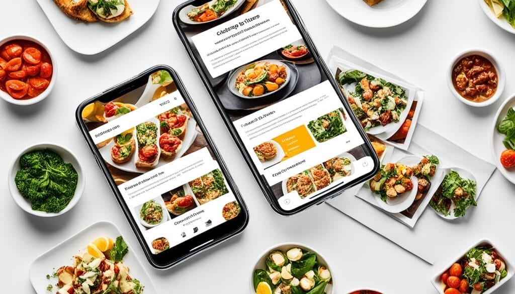 Mobile-friendly catering websites