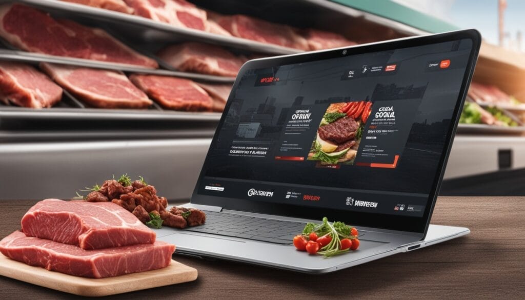 Online promotion for meat shops