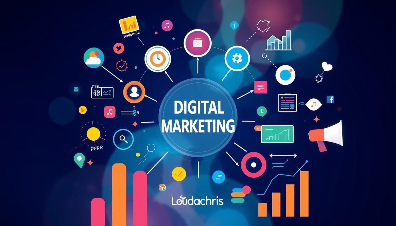 types of digital marketing strategies including SEO and social media marketing